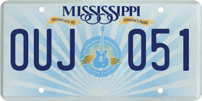 MS license plate OUJ051