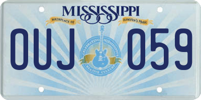 MS license plate OUJ059