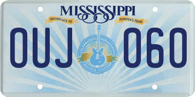 MS license plate OUJ060