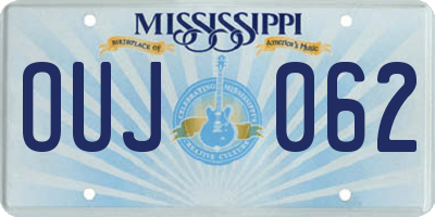 MS license plate OUJ062