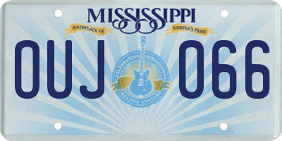 MS license plate OUJ066