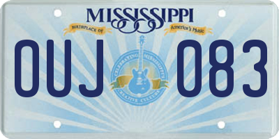 MS license plate OUJ083