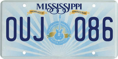 MS license plate OUJ086