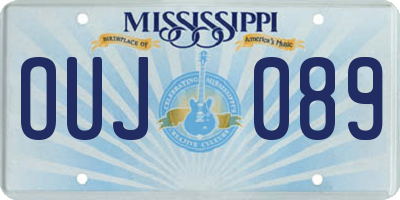 MS license plate OUJ089