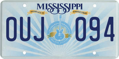 MS license plate OUJ094