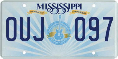 MS license plate OUJ097