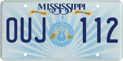 MS license plate OUJ112