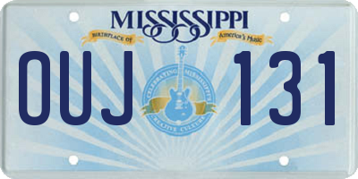 MS license plate OUJ131