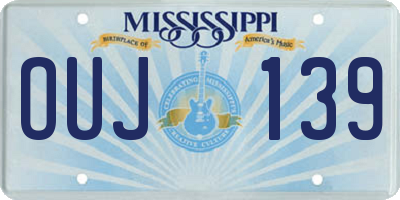 MS license plate OUJ139