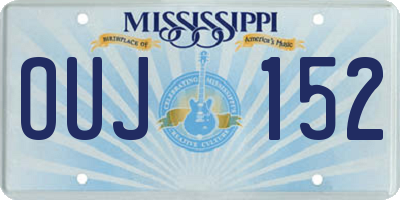 MS license plate OUJ152