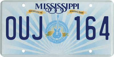 MS license plate OUJ164