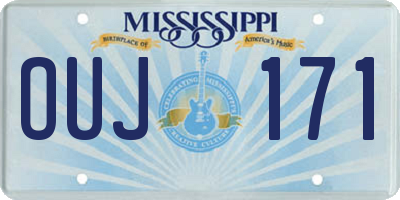 MS license plate OUJ171