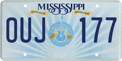 MS license plate OUJ177