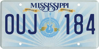 MS license plate OUJ184