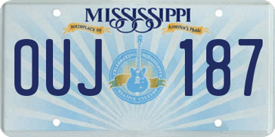 MS license plate OUJ187