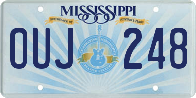 MS license plate OUJ248