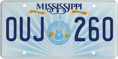 MS license plate OUJ260