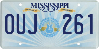 MS license plate OUJ261