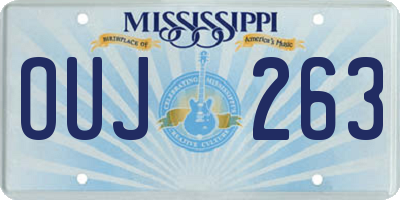 MS license plate OUJ263