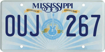 MS license plate OUJ267