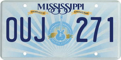 MS license plate OUJ271