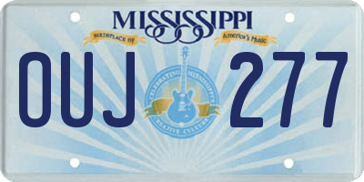 MS license plate OUJ277