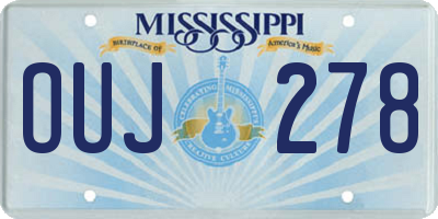 MS license plate OUJ278