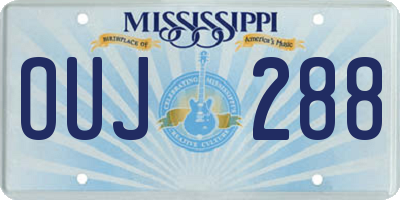 MS license plate OUJ288