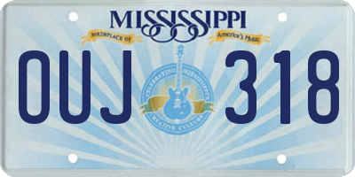 MS license plate OUJ318