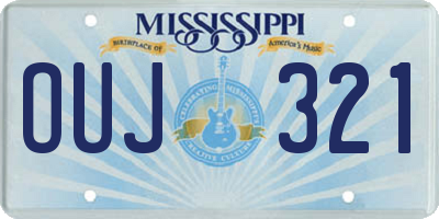 MS license plate OUJ321