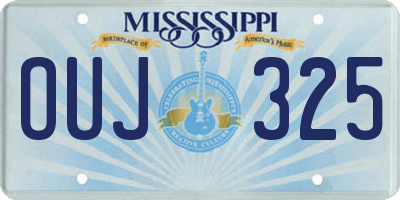 MS license plate OUJ325