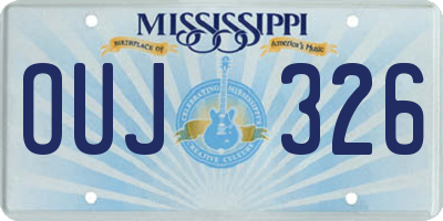 MS license plate OUJ326