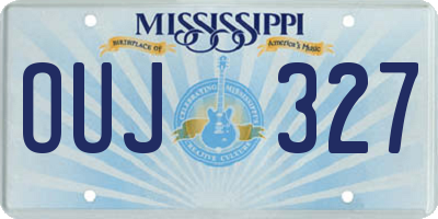 MS license plate OUJ327