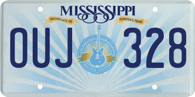 MS license plate OUJ328