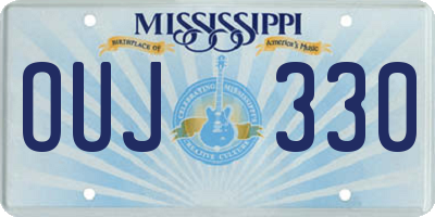MS license plate OUJ330