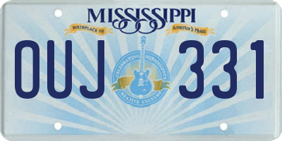 MS license plate OUJ331