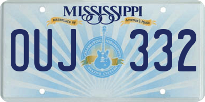 MS license plate OUJ332