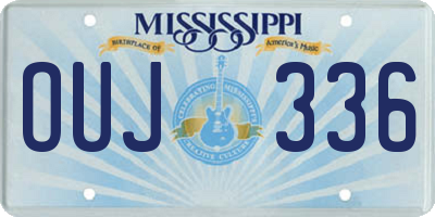 MS license plate OUJ336