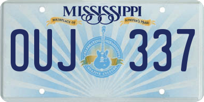 MS license plate OUJ337