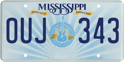 MS license plate OUJ343