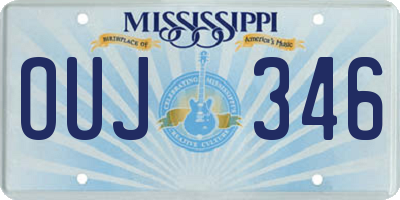 MS license plate OUJ346