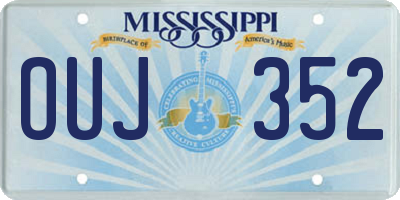 MS license plate OUJ352