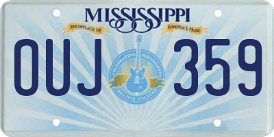 MS license plate OUJ359