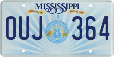 MS license plate OUJ364