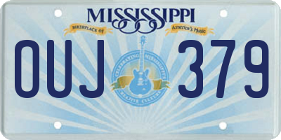 MS license plate OUJ379