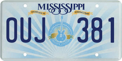 MS license plate OUJ381