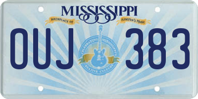 MS license plate OUJ383