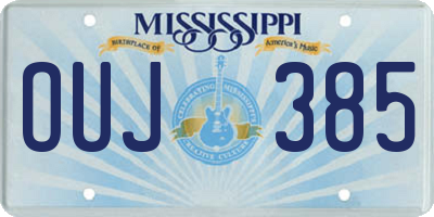 MS license plate OUJ385