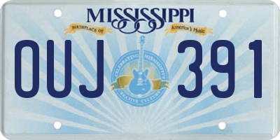 MS license plate OUJ391