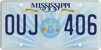 MS license plate OUJ406